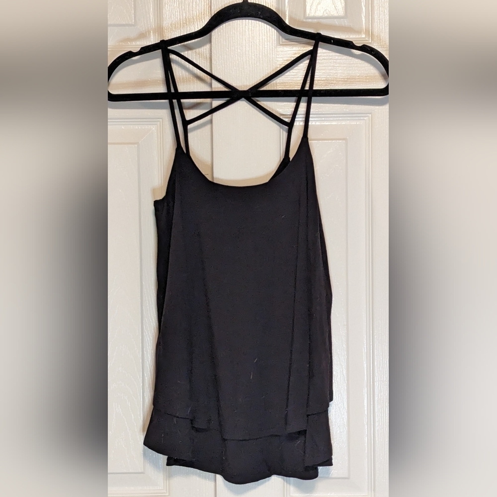 5/$25 Elie Tahari Tiered Black Camisole - Picture 2 of 5